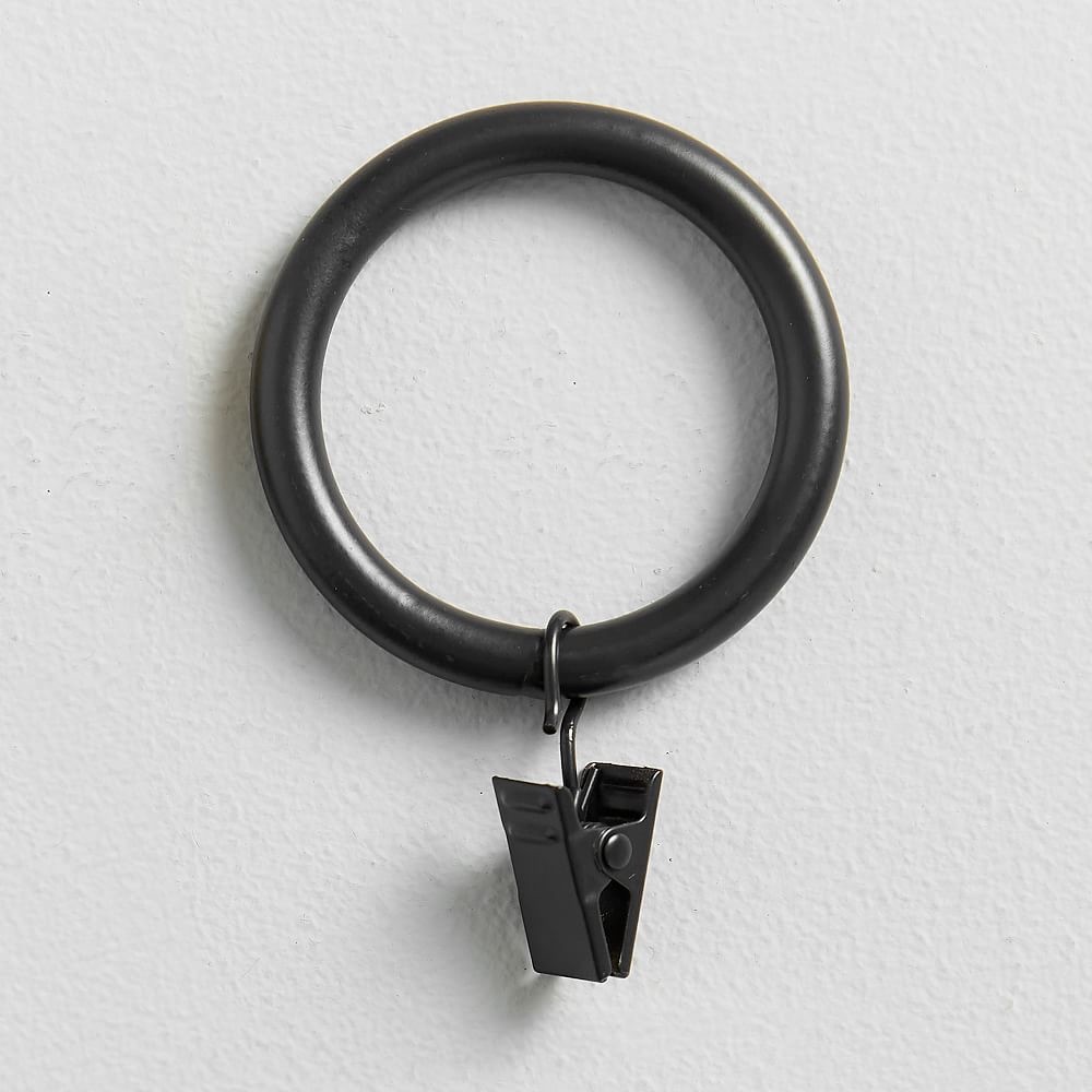 PBTeen steel curtain clips.  Set of 14,dark iron